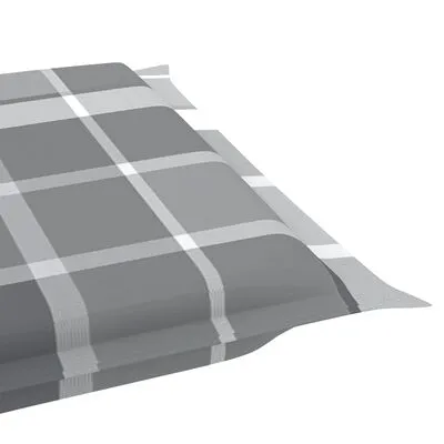 VidaXL Ligbedkussen Ruitpatroon 186x58x3 Cm Grijs - Afbeelding 10