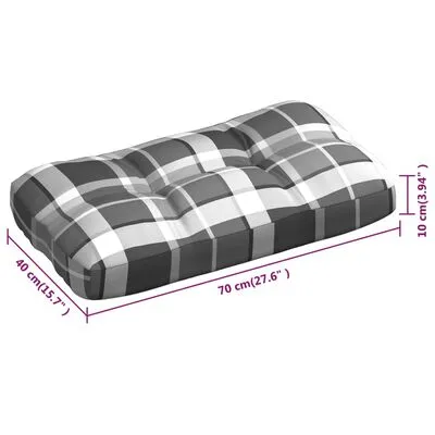 VidaXL Bankkussens Pallet 3 St Ruitpatroon Grijs - Afbeelding 10
