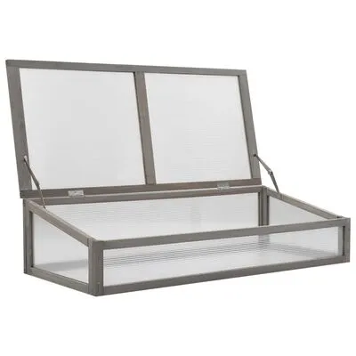 VidaXL Plantenbak Verhoogd Met Kas 110x54x120 Cm Massief Vurenhout - Afbeelding 10