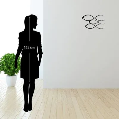 Homemania Wanddecoratie Vissen 50x30 Cm Staal Zwart - Afbeelding 10