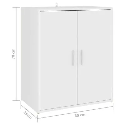 VidaXL Schoenenkast 60x35x70 Cm Spaanplaat Wit - Afbeelding 10