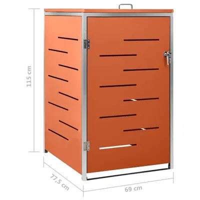 VidaXL Containerberging Enkel 69x77,5x115 Cm Roestvrij Staal - Afbeelding 12