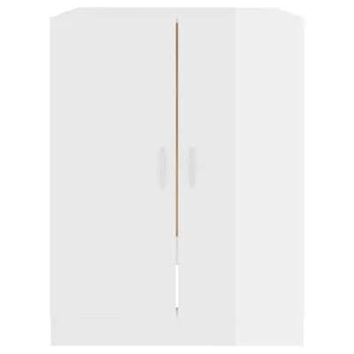 VidaXL Wasmachinekast Hoogglans Wit - Afbeelding 14