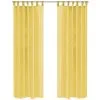 VidaXL Gordijnen Voile 140x175 Cm Geel 2 St