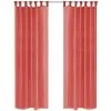 VidaXL Gordijnen Voile 140x175 Cm Rood 2 St