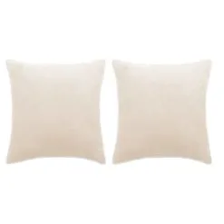 VidaXL 2-delige Sierkussenset 45x45 Cm Stof Gebroken Wit