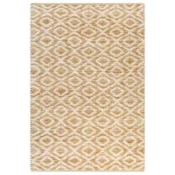 VidaXL Vloerkleed 120x180 Cm Handgeweven Jute Natuurlijk En Wit