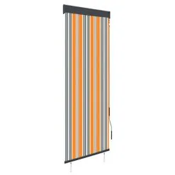 VidaXL Rolgordijn Voor Buiten 60x250 Cm Geel En Blauw
