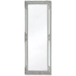 VidaXL Wandspiegel Barok 140 X 50 Cm Zilver