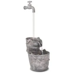 VidaXL Waterornament Met Kraan En Emmers Polyresin