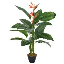 VidaXL Kunstplant Met Pot Strelitzia 100 Cm Rood