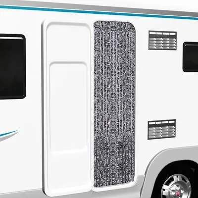 VidaXL Vliegengordijn 56x185 Cm Chenille Bruin En Beige - Afbeelding 2