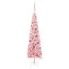 VidaXL Kerstboom Met LED's En Kerstballen Smal 120 Cm Roze
