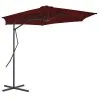 VidaXL Parasol Met Stalen Paal 300x230 Cm Bordeauxrood