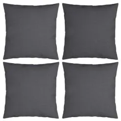 VidaXL Sierkussens 4 St 40x40 Cm Stof Antraciet