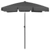 VidaXL Strandparasol 180x120 Cm Antracietkleurig