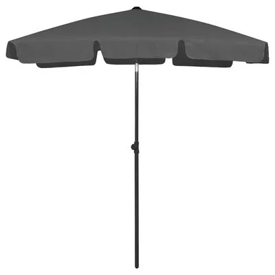 VidaXL Strandparasol 180x120 Cm Antracietkleurig