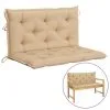 VidaXL Kussen Voor Schommelstoel 100 Cm Stof Beige