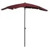 VidaXL Parasol Met Paal 200x130 Cm Bordeauxrood