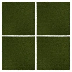VidaXL Kunstgrastegels 4 St 50x50x2,5 Cm Rubber