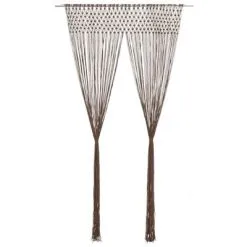 VidaXL Gordijn Macramé 140x240 Cm Katoen Taupe
