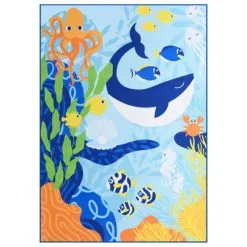 VidaXL Vloerkleed Met Print 80x150 Cm Stof Meerkleurig