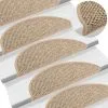 VidaXL Trapmatten Zelfklevend 15 St Sisal-look 56x20 Cm Donkerbeige