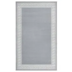 VidaXL Tapijtloper 100x150 Cm BCF Grijs Met Motief