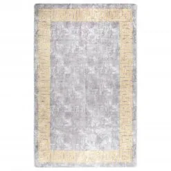 VidaXL Vloerkleed Wasbaar Anti-slip 80x150 Cm Grijs