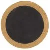 VidaXL Vloerkleed Rond Gevlochten 90 Cm Jute En Katoen Zwart Naturel