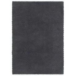 VidaXL Vloerkleed Rechthoekig 80x160 Cm Katoen Antracietkleurig