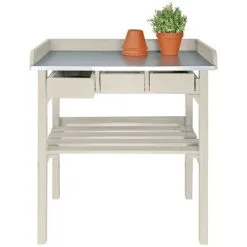 Esschert Design Tuinwerktafel Met Lades Wit CF29W