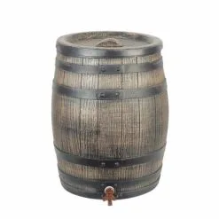 Nature Regenton Met Hout-look 50 L 38x49,5 Cm Bruin