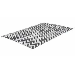 Bo-Camp Buitenkleed Chill Mat M Wave 1,8x2 M Zwart En Wit