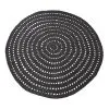 LABEL51 Vloerkleed Gebreid Rond 150 Cm Katoen Zwart