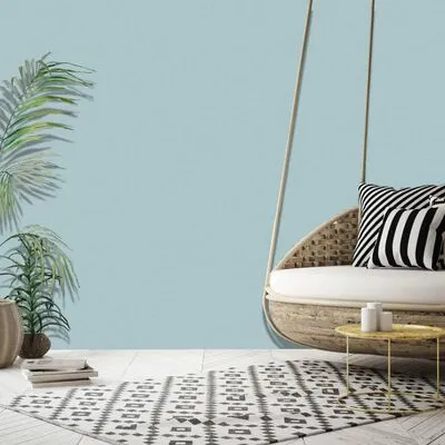 DUTCH WALLCOVERINGS Behang Effen Lichtblauw - Afbeelding 2