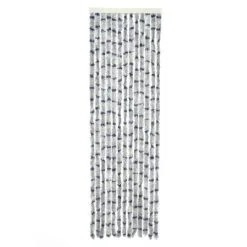 Travellife Vliegengordijn Chenille Stripe 185x56 Cm Grijs En Blauw