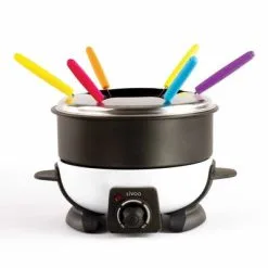 Livoo Fondue Elektrisch 6 Personen 500 W 1,6 L Wit En Zwart
