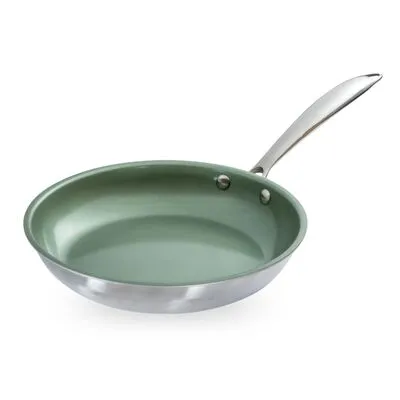Just Vegan Koekenpan CeraVegan ECO 28 Cm Roestvrij Staal Groen