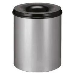 V-Part Prullenbak Zelfdovend 80 L Zilverkleurig En Zwart