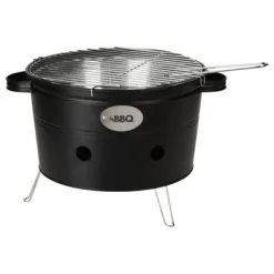 ProGarden Barbecue Emmer Met 2 Handvatten 34,5 Cm Matzwart