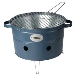 ProGarden Barbecue Emmer Met 2 Handvatten 34,5 Cm Mat Donkerblauw