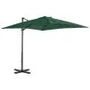 VidaXL Zweefparasol Met Aluminium Paal 250x250 Cm Groen