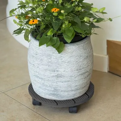 Nature Plantentrolley Rond Ø30 Cm Antracietkleurig - Afbeelding 2