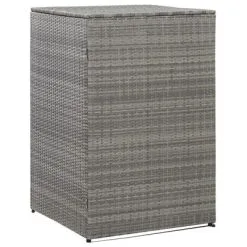 VidaXL Containerberging Enkel 76x78x120 Cm Poly Rattan Antraciet