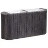 VidaXL Plantenbak Verhoogd 80x25x40 Cm Poly Rattan Zwart