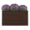 VidaXL Plantenbak Verhoogd 100x100x45 Cm Gegalvaniseerd Staal Bruin