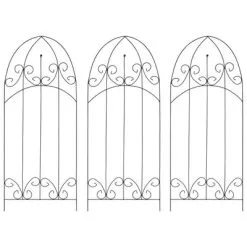 VidaXL Plantenklimrekken 3 St 40x100 Cm Ijzer Zwart