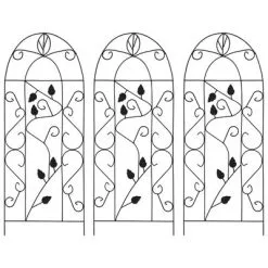 VidaXL Plantenklimrekken 3 St 40x100 Cm Ijzer Zwart