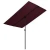 VidaXL Parasol Met Aluminium Paal 180x130 Cm Bordeauxrood